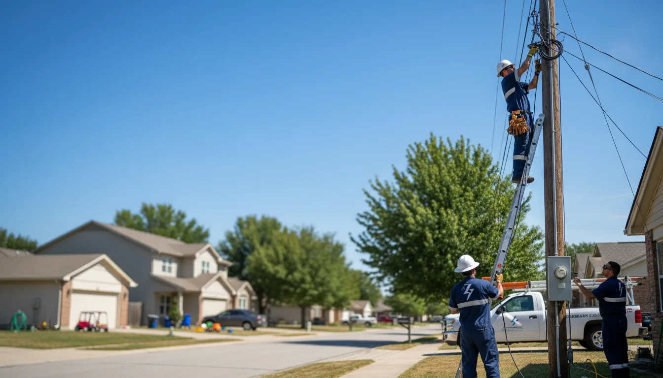 Residential electrician providing installation services in Chatham, IL